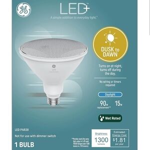 LED+ Dusk to Dawn Light Bulb - White 90w